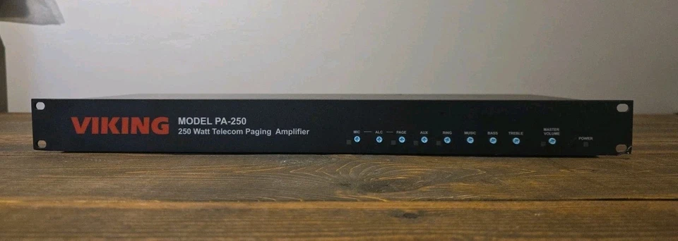 Amplificador de potencia Viking PA-250 250 vatios paginación/amplificador de dirección pública - probado Foto 1 de 4