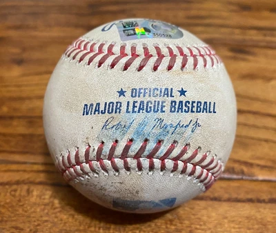 Anthony Volpe Yankees Game Used Baseball 9/2/2025 vs Astros Okert Hit Foul MLB - Image 1 of 4