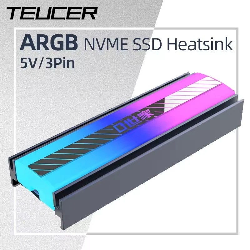 TEUCER❣️Dissipateur Thermique pour SSD M.2 - ARGB (synchro des LED - 5 V, 3Pin) - Photo 1/4