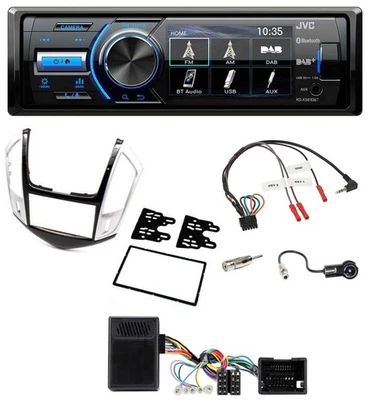 JVC Bluetooth Lenkrad USB DAB Autoradio für Chevrolet Cruze 2011-2016 silber - Bild 1 von 4