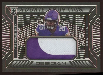 Kene Nwangwu #RE-KN 2021 Obsidian Rookie Eruption Electric Etch Red Patch  /10   - Image 1 of 3