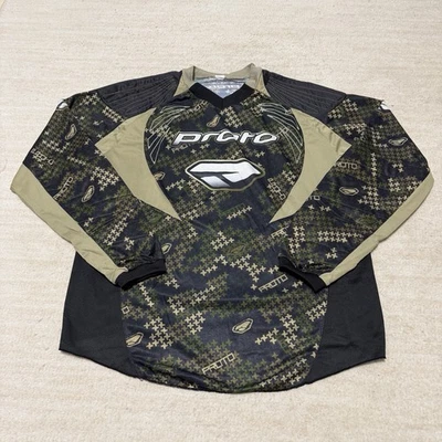 Camiseta De Colección Proto Paintball Camuflada Acolchada Para Hombre XL Marrón Verde Tostado Camuflaje Foto 1 de 4