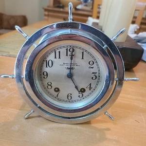 Antique Seth Thomas Nautical Ship's Bell Clock 8-Day, Key-wind Fully Working - Picture 1 of 8