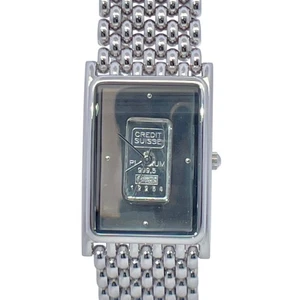 Swiss Credit Suisse 1g 999,5 Purity Platinum Barren Classic Watch - Bild 1 von 9