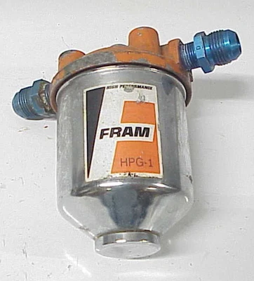 Fram HPG-1 Style CHROME Fuel Filter Housing with -10 AN Fittings - Изображение 1 из 4