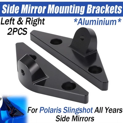 For All Years Polaris Slingshot Side Mirrors Replacement Mounting Brackets Pair - Image 1 of 4