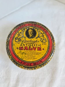 Vintage Rawleigh's antiseptische Salbe Dose - hochmedikamentös große Box 12 Unzen # A - Bild 1 von 9