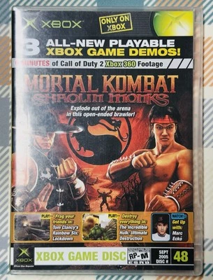 MORTAL KOMBAT SHAOLIN MONKS xbox Official DEMO #48 TOM CLANCY With Case - Image 1 of 4