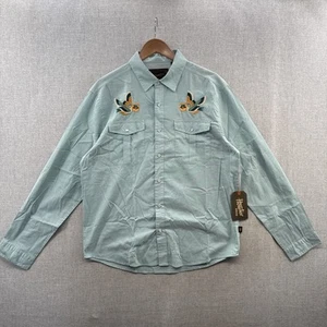 NEU Howler Bros Gaucho Snap Shirt Medium Blue PELICAN PORTAGE Western Stickerei - Bild 1 von 16