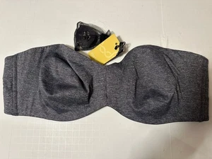 DELIMIRA Damen Trägerloser BH Bügel Schwarz Mari W5925 40B. *NEU* - Bild 1 von 4