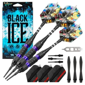 Viper Black Ice Soft Tip Darts - Dartboard Game Accessory - Purple - 18 Grams - Picture 1 of 8