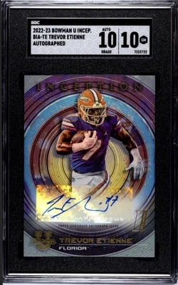 2022-23 Bowman U Inception  BIA-TE Trevor Etienne RC Autograph GATORS/UGA SGC 10 - Image 1 of 2