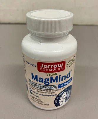 Jarrow Formulas Vegano MagMind Resistencia al Estrés, 60 Cápsulas Vegetarianas - CADUCIDAD 08/25 Foto 1 de 3