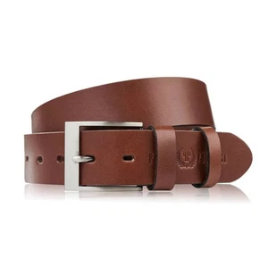 Premium Herren Ledergürtel mit klassischer Schnalle elegant cognac 130 cm Paolo - Bild 1 von 5