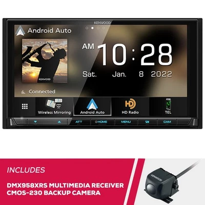 Kenwood DMX958XR 6.8" Multimedia and CMOS-230LP Universal Backup Camera - Image 1 of 4