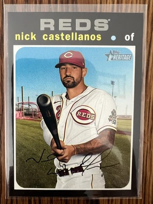 2020 Topps Heritage #555c Nick Castellanos Silver Team Name - Image 1 of 2