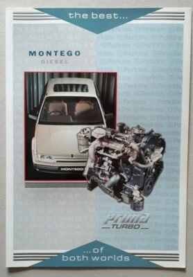 Rover Montego Saloon & Estate Diesel Prima Turbo Perkins Brochure 1990 - Image 1 of 3