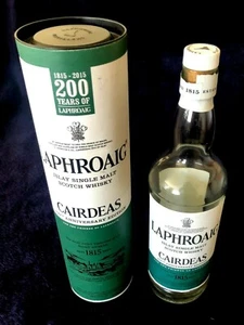 2015 LAPHROAIG Cairdeas 200th Anniversary EMPTY Single Malt Scotch Bottle w/Tube - Picture 1 of 3