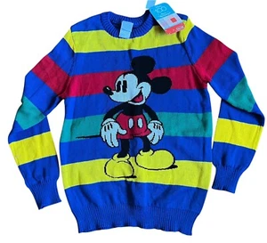 Official Mickey Mouse Vintage Style Sweater Kids M 100 Anniversary Medium - Picture 1 of 6