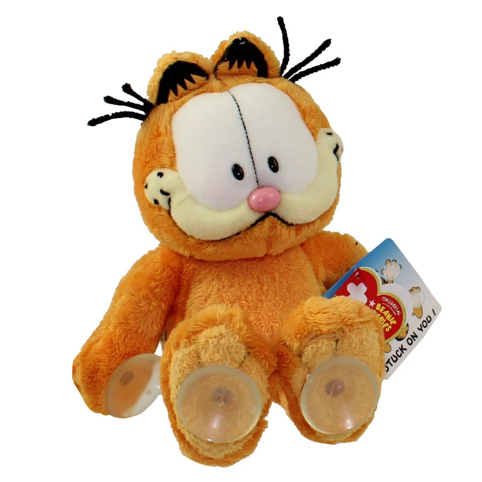 Ty Beanie Babies Garfield Stuck on You Window Plush 90s NOSTAGLIA