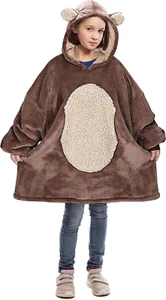 Blanket Hoodie for Kids, Oversized Wearable Sherpa Sweatshirt Pullover for Teens - Picture 1 of 8