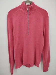 Eddie Bauer Women's Pink 1/4 Zip Pullover Sweater Size Large Long Sleeve - Picture 1 of 4