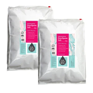 Natural Epsom Salt 20kg - two 10kg zip lock bags - The Salt Box - Picture 1 of 6