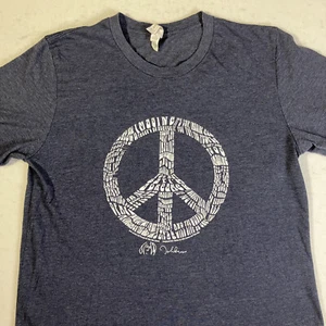 John Lennon Imagine T-Shirt Mens M Yoko Ono Hard Rock WhyHunger Peace Gray - Picture 1 of 10