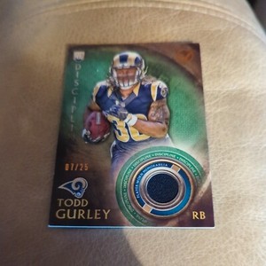 2015 Topps Valor Football Rookie Relic # VRR-TG Todd Gurley /25 Discipline 