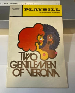 Zwei Herren von Verona Spielzettel Raul Julia St. James Theater 1972 - Bild 1 von 2