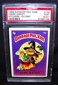 GARBAGE PAIL KIDS 1985 1st Series #16a Weird WENDY, Glossy 2** OS1, PSA 9oc MINT - Picture 1 of 2