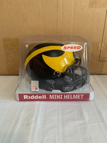 Michigan Wolverines NCAA Riddell Speed Blue Mini Helmet Cover