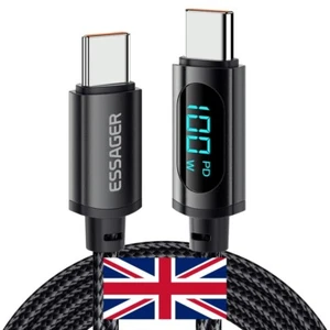 Android Iphone USB C Charging Cable 100W 2m Fast Charging Digital Display - Picture 1 of 7
