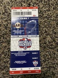 2012 SAN FRANCISCO GIANTS VS DETROIT TIGERS WORLD SERIES GAME #7 TICKET STUB - Picture 1 of 1