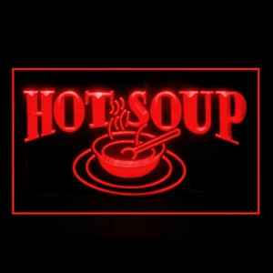110051 Heiße Suppe Restaurant Café cremefarben Gemüse Display LED Licht Neon Schild - Bild 1 von 1