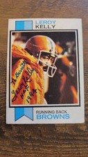 Leroy Kelly 1973 Topps #381 Autographed Card HOF AUTO PERSONALIZED