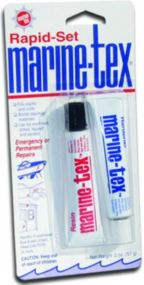 Pasta reparadora epoxi Marine-Tex Rapid Set impermeable 2 oz. RM320K Foto 1 de 2