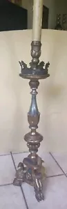 candeliere, Candelabro antico Legno Argentato E Dorato '700 Restauro? - Foto 1 di 20