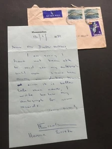 HARONA ESSEKU Ministro dei Trasporti Ghana 1970 lettera firmata 5 x 9 autografo - Foto 1 di 1