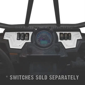 2 Piece 6 Switch Dash Panel Speedometer RZR XP1000 S 900 1000 White Lightning - Bild 1 von 5