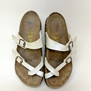 BIRKENSTOCK MAYARI Birko-Flor Graziosi sandali con lacci e punta perlata 37 240 L6 M4 - Foto 1 di 7