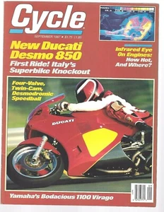 Cycle Magazine September 1987- Yamaha XV1100 Virago, Ducati 850 - Picture 1 of 2