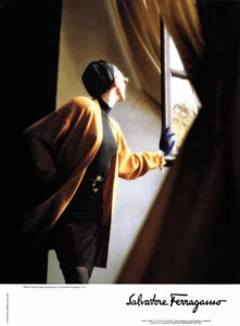 1989 Salvatore Ferragamo scarf fashion 1-page MAGAZINE AD - Picture 1 of 1