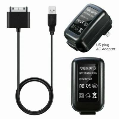 For Toshiba AT200/AT300 Tablets USB Charger Sync Cable Power Cord &US AC Adapter - Image 1 of 4