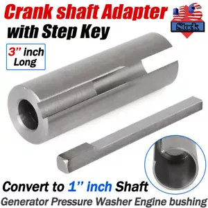 Crank Shaft Adapter Taper to 1 " Generator Pressure Washer Engine Bushing w/ Key - Picture 1 of 8