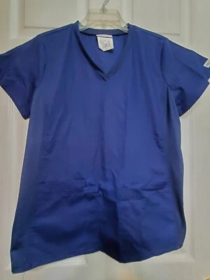 NWOT-UA Scrubs Scrub Top size M~Navy w/Princess Seams-Chest 22"/L 27" - Image 1 of 4