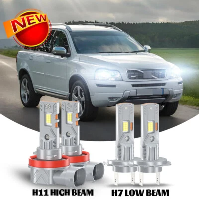 4x Kit de bombillas combinadas LED altas/bajas para faros H7&H11 para Volvo XC90 2003-2014 Foto 1 de 4