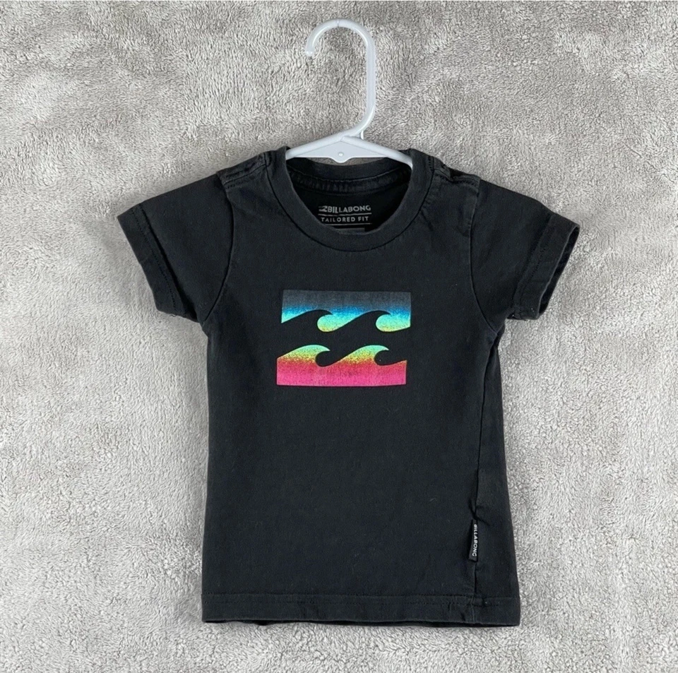 Camiseta Billabong Infantil Niño Pequeño Gráfico Logo Negra Talla 6M Foto 1 de 4