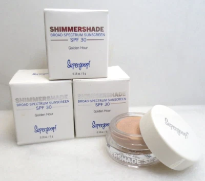 SUPERGOOP! SHIMMER SHADE SUNSCREEN SPF 30 GOLDEN HOUR 0.18 OZ BOXED *LOT OF 3* - Image 1 of 4