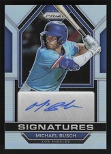 2023 Panini Prizm #SIG-MB Michael Busch Signatures Silver Prizm Auto